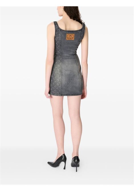 moon laser grey wash denim sleeveless minidress MARINE SERRE | WDR403ACDEN0006GR90